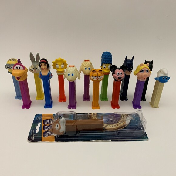 Pez Candy Dispensers Batman Disney Simpsons Smurf Mickey Minions Lot of 15 - Picture 1 of 9